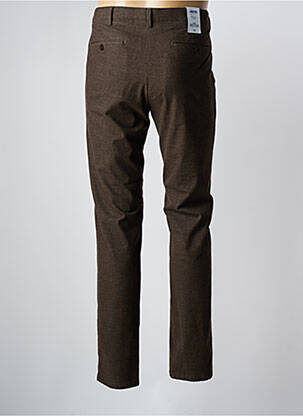 Pantalon chino tissage chiné taille normale marron MEYER homme