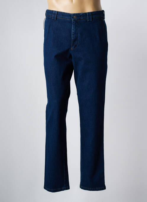 Pantalon chino stretch taille normale bleu MEYER homme