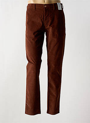 Pantalon chino tissage chiné taille normale marron M5 BY MEYER homme