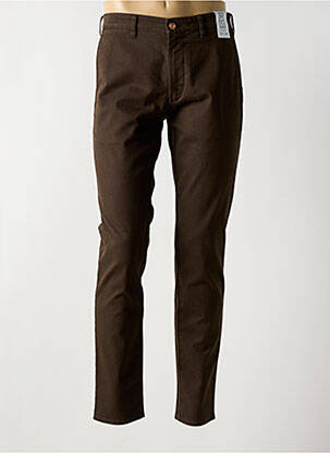 Pantalon chino tissage chiné taille normale marron M5 BY MEYER homme