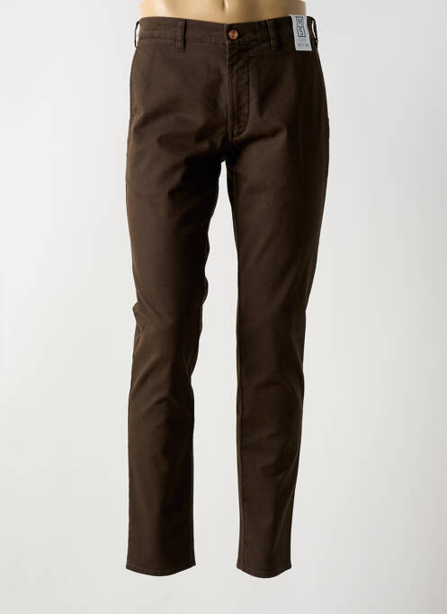 Pantalon chino tissage chiné taille normale marron M5 BY MEYER homme