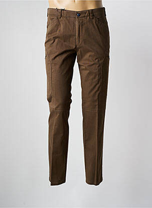 Pantalon slim fermeture zippée sous rabat boutonné marron MEYER homme