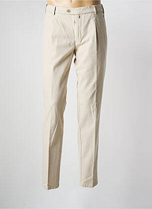 Pantalon slim fermeture zippée sous rabat boutonné beige MEYER homme