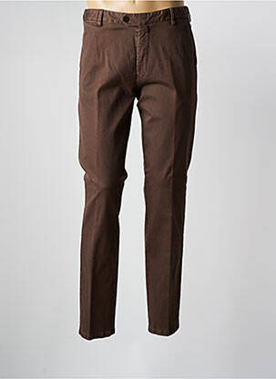Pantalon slim fermeture zippée sous rabat boutonné marron MEYER homme