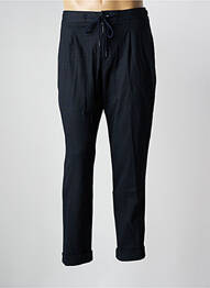 Pantalon chino fermeture zippée sous rabat boutonné bleu DESOTO femme