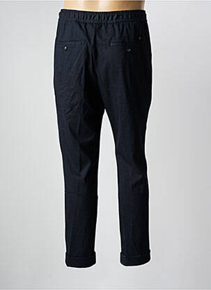 Pantalon chino fermeture zippée sous rabat boutonné bleu DESOTO femme