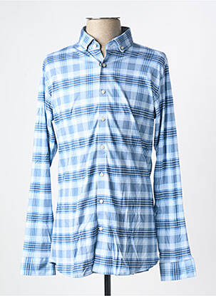 Chemise manches longues imprimé fantaisie bleu DESOTO homme