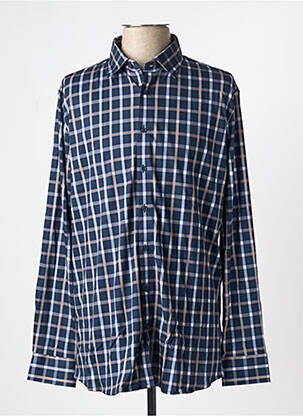 Chemise manches longues imprimé fantaisie bleu DESOTO homme