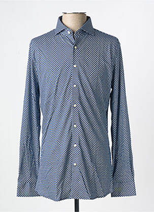 Chemise manches longues imprimé fantaisie bleu DESOTO homme