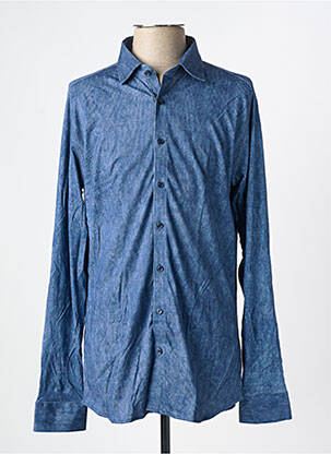 Chemise manches longues imprimé fantaisie bleu DESOTO homme