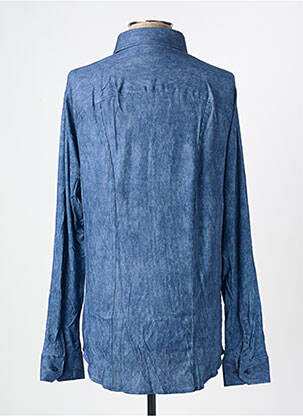 Chemise manches longues imprimé fantaisie bleu DESOTO homme