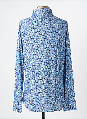 Chemise manches longues imprimé fantaisie bleu DESOTO homme