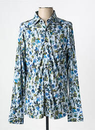 Chemise manches longues imprimé fantaisie bleu DESOTO homme