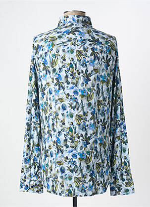 Chemise manches longues imprimé fantaisie bleu DESOTO homme