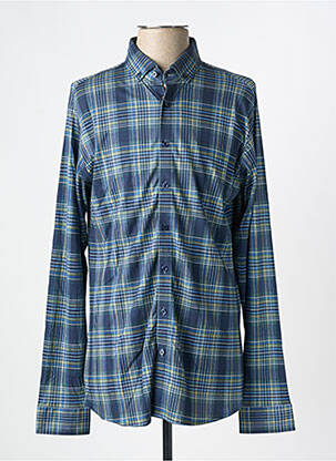 Chemise manches longues imprimé fantaisie bleu DESOTO homme