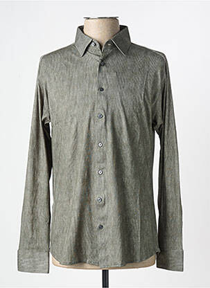 Chemise manches longues imprimé fantaisie vert DESOTO homme