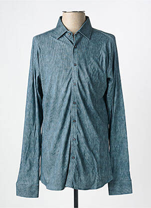 Chemise manches longues imprimé fantaisie bleu DESOTO homme