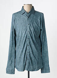 Chemise manches longues imprimé fantaisie bleu DESOTO homme
