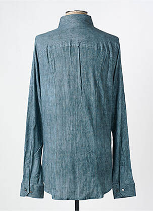 Chemise manches longues imprimé fantaisie bleu DESOTO homme