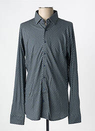 Chemise manches longues imprimé fantaisie bleu DESOTO homme