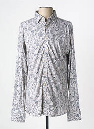 Chemise manches longues imprimé fantaisie bleu DESOTO homme