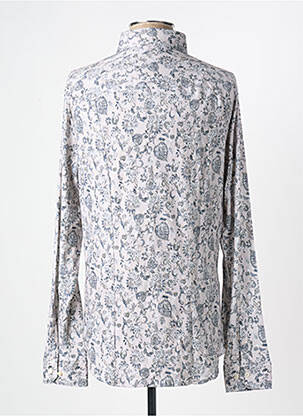 Chemise manches longues imprimé fantaisie bleu DESOTO homme