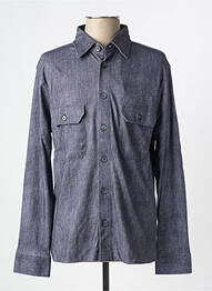 Chemise manches longues imprimé fantaisie bleu DESOTO homme