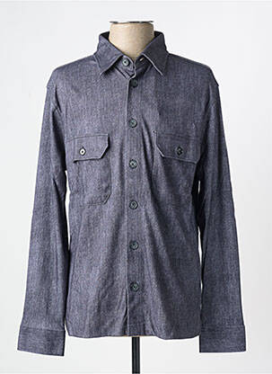 Chemise manches longues imprimé fantaisie bleu DESOTO homme