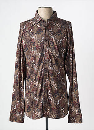Chemise manches longues imprimé fantaisie vert DESOTO homme