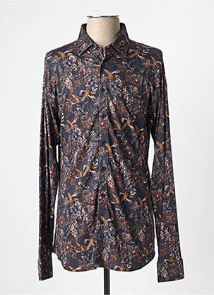 Chemise manches longues imprimé fantaisie bleu DESOTO homme