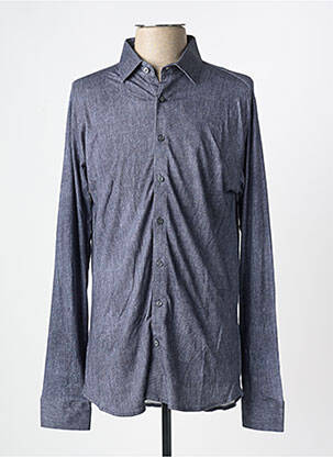 Chemise manches longues imprimé fantaisie bleu DESOTO homme