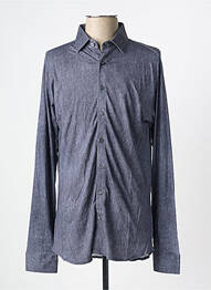 Chemise manches longues imprimé fantaisie bleu DESOTO homme