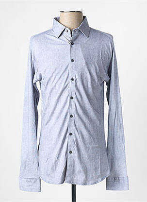 Chemise manches longues imprimé fantaisie bleu DESOTO homme