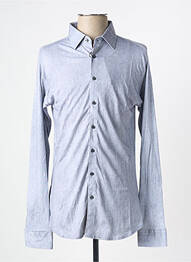 Chemise manches longues imprimé fantaisie bleu DESOTO homme
