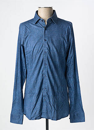 Chemise manches longues imprimé fantaisie bleu DESOTO homme