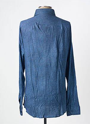 Chemise manches longues imprimé fantaisie bleu DESOTO homme