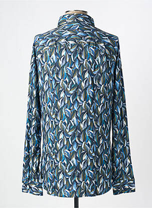 Chemise manches longues imprimé fantaisie bleu DESOTO homme