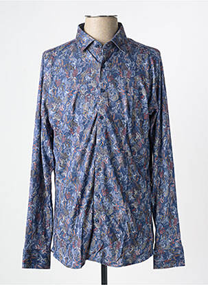 Chemise manches longues imprimé fantaisie bleu DESOTO homme