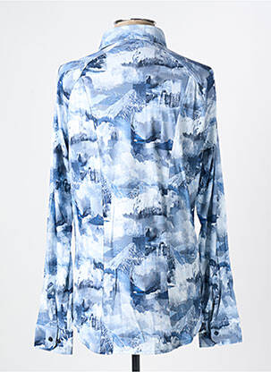 Chemise manches longues imprimé fantaisie bleu DESOTO homme