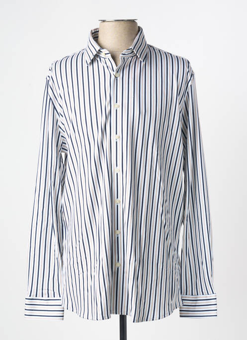 Chemise manches longues imprimé fantaisie blanc DESOTO homme