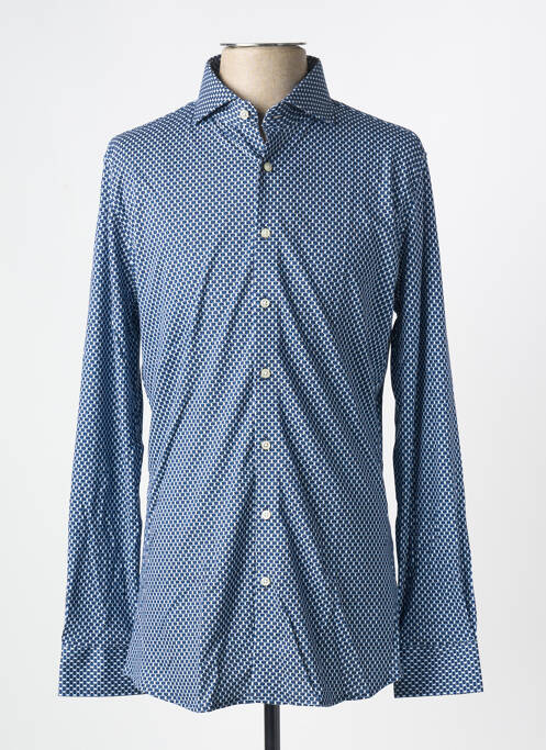 Chemise manches longues imprimé fantaisie bleu DESOTO homme
