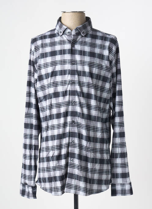 Chemise manches longues imprimé fantaisie gris DESOTO homme