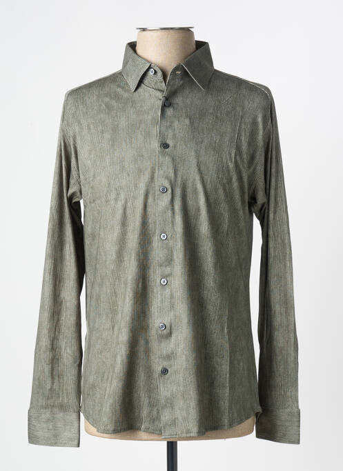 Chemise manches longues imprimé fantaisie vert DESOTO homme