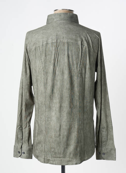 Chemise manches longues imprimé fantaisie vert DESOTO homme