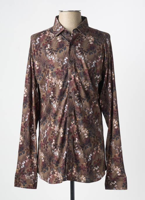 Chemise manches longues imprimé fantaisie vert DESOTO homme