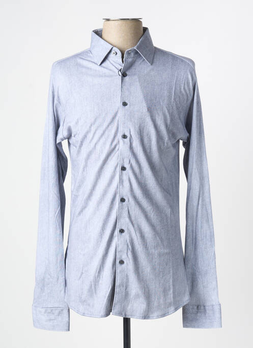 Chemise manches longues imprimé fantaisie bleu DESOTO homme