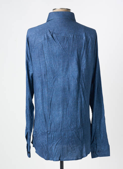Chemise manches longues imprimé fantaisie bleu DESOTO homme