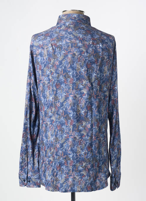 Chemise manches longues imprimé fantaisie bleu DESOTO homme