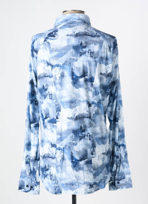 Chemise manches longues imprimé fantaisie bleu DESOTO homme