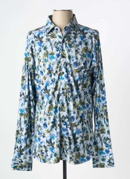 Chemise manches longues bleu DESOTO pour homme